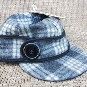 STORMY KROMER NEWSBOY GRAY PLAID HAT-SZ. 6 7/8